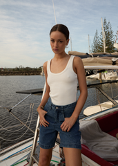 AFENDS Womens Layden - Rib Singlet - White