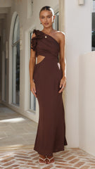 Amina Maxi Dress - Chocolate