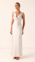 Madeline Cowl Neck Maxi Dress - Champagne