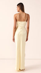Yasmeen Tie Front Maxi Dress - Yellow