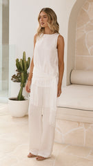 Taysha Tunic Top - White
