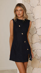 Carys Mini Dress - Dark Denim