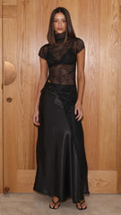 Ria Sheer Top - Black Lace