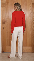 Sophie Knit Sweater - Red
