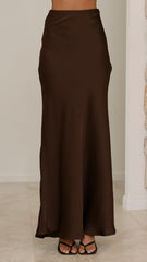 Jayliah Maxi Skirt - Chocolate