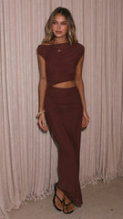 Seren Maxi Dress - Chocolate
