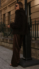 Chantelle Fur Jacket - Chocolate