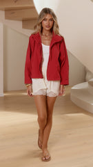 Sari Bomber Jacket - Red