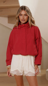 Sari Bomber Jacket - Red
