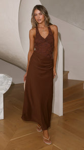 Zaliyah Maxi Dress - Chocolate