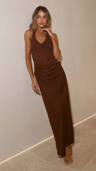 Zaliyah Maxi Dress - Chocolate