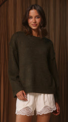Laura Knit Sweater - Khaki