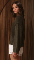 Laura Knit Sweater - Khaki