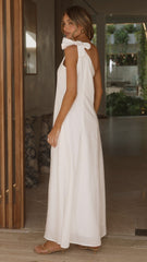 Winnie One Shoulder Maxi Dress - White