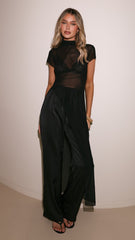 Ria Sheer Top - Black