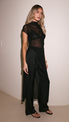 Ria Sheer Top - Black