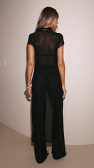 Ria Sheer Top - Black