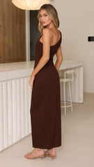 Delia Maxi Dress - Chocolate