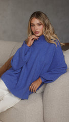 Harita Knitted Sweater - Blue