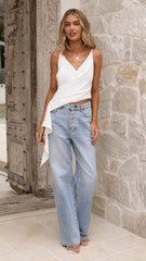 Delilah Asymmetric Top - White