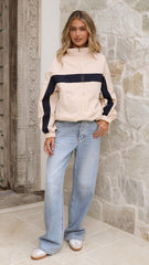 Ariella Jacket - Beige/Navy