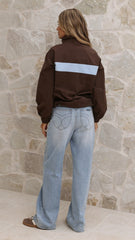 Ariella Jacket - Choc/Blue
