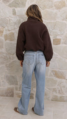 Maisie Teddy Jacket - Chocolate