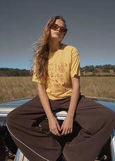 AFENDS Womens Holly - Oversized Tee - Mango