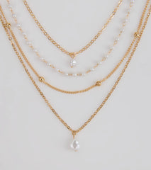 Delicately Chic Pearl Layered Necklace