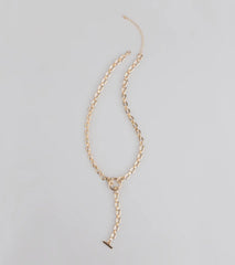 Major Statement Chain Lariat Necklace