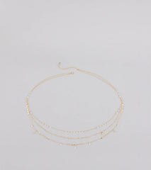Casual Glamour Faux Pearl Belly Chain