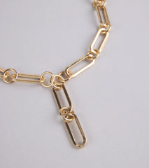 Link Up Luxe Lariat Statement Necklace