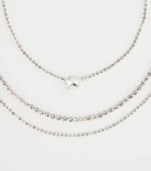 Chic Shine Rhinestone Layered Necklace