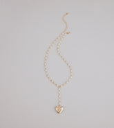 Heart To Heart Pearl Chain Locket Necklace
