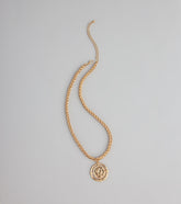 Coin Toss Statement Chain Necklace