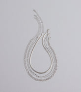 All The Sparkle Rhinestone Chain Necklace Set