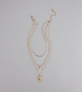 Stacked Up Layered Chain Charm Necklace