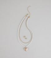 Sweetheart Vibes Necklace And Earrings Set