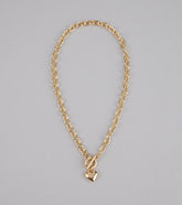 Locked in Love Heart Toggle Necklace