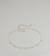 Dainty Luxe Rhinestone Charm Belly Chain