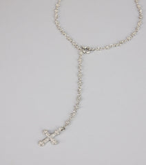 Saintly Chic Cross Pendant Necklace