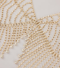 Goddess Drip Rhinestone Bra Chain Necklace