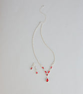 Regal Glow Necklace And Earrings Set