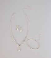 Drip in Glam Rhinestone Jewelry Set