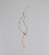 Glimmer Cue Rhinestone Lariat Necklace