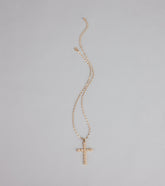 Shine On Rhinestone Cross Necklace