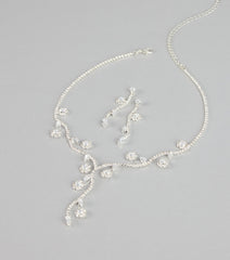Crystal Vine Necklace And Earring Set