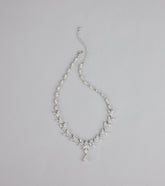 Soft Sparkle Rhinestone Floral Necklace