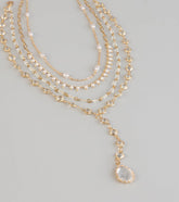 Stacked Shine Crystal Beaded Layered Necklace