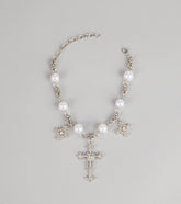 Gilded Drama Pearl Embellished Statement Necklace